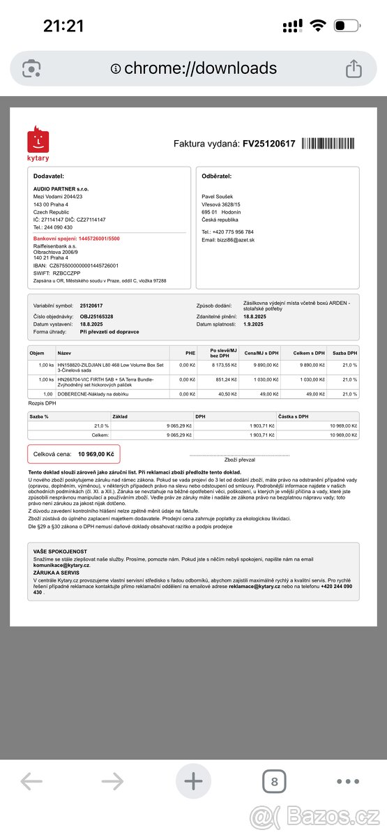 Činely Zildian Low - 5