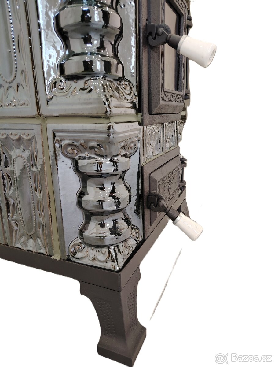 Kachlová kamna Mona s varnou deskou zelená - 5