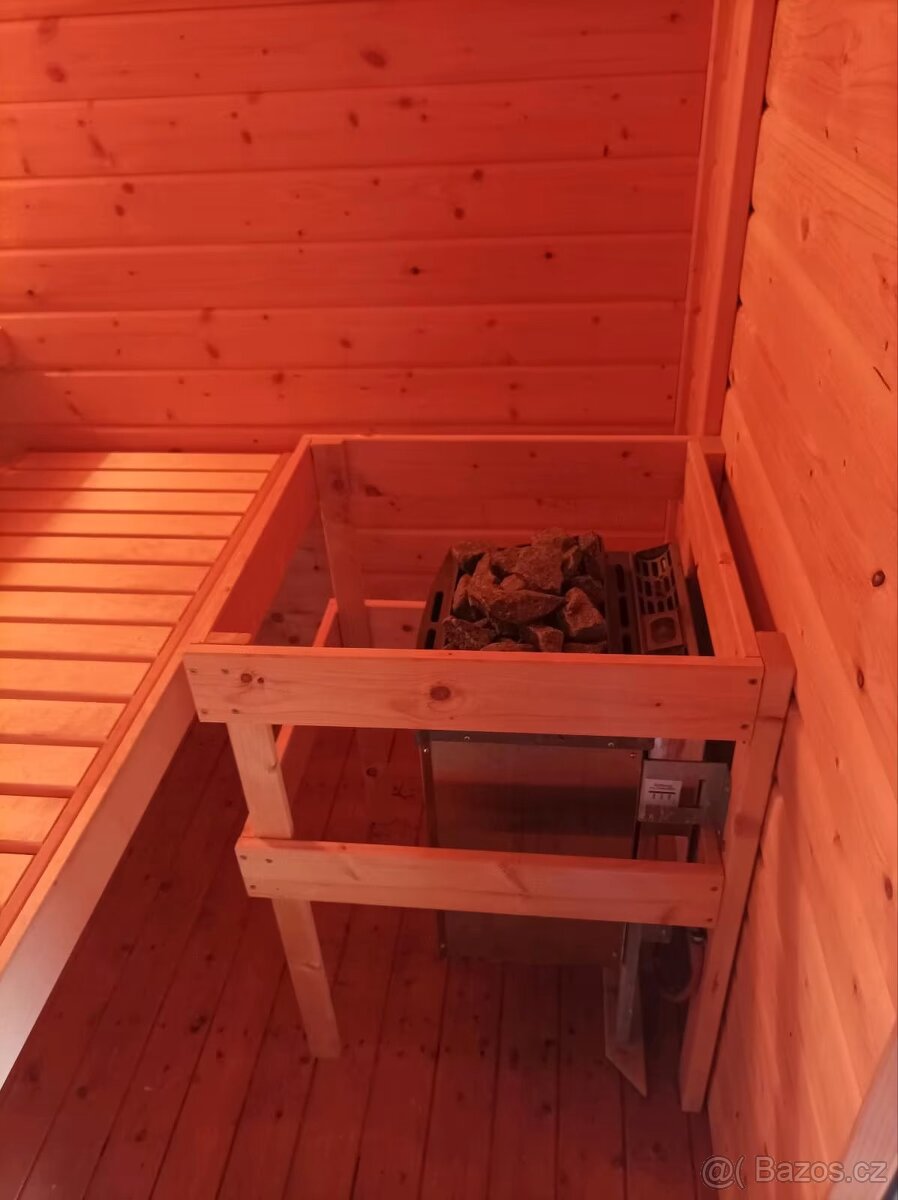 Finská sauna Karibu masiv s Bio-Mat kamny 9kw/380v - 5