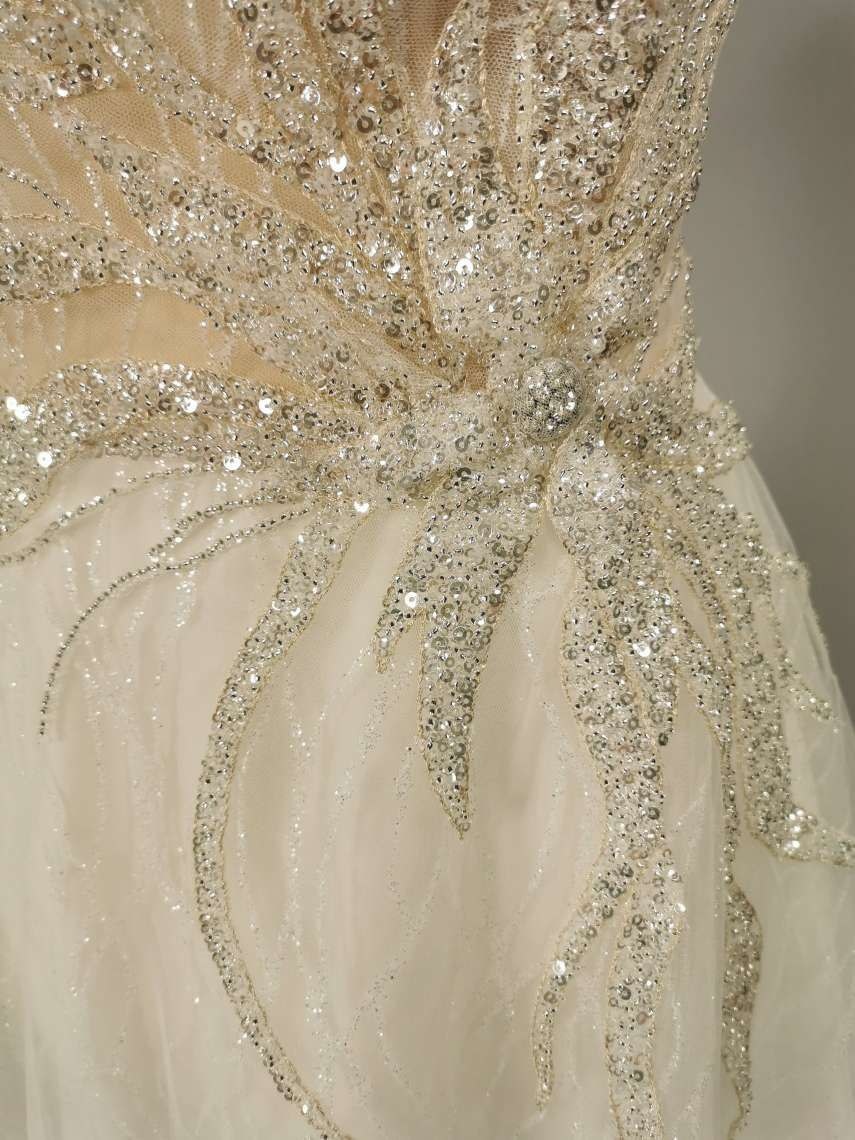 Luxusní nenošené svatební šaty, Artemida - 44 EU (XL) - 5