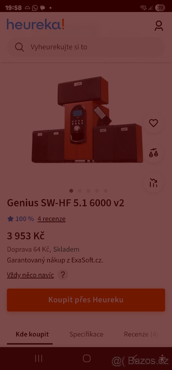 Reproduktorový systém Genius 6 dílů - 5