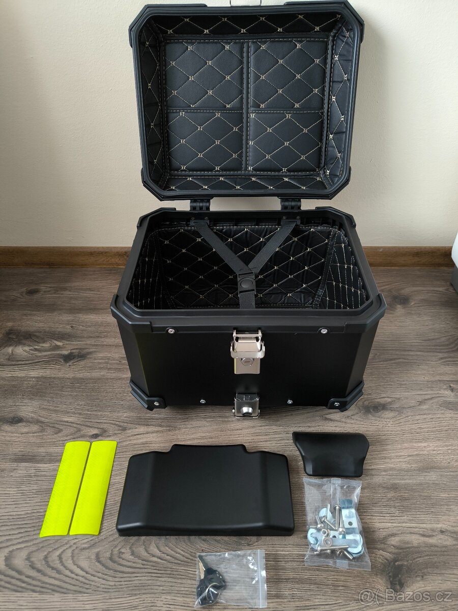 Zadní motokufr TopCase 55L hliníkový černý - 5