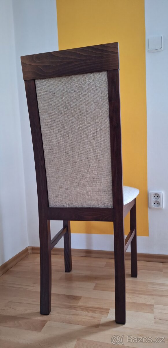 Kvalitní dřevěné čalouněné židle 2 ks - 5