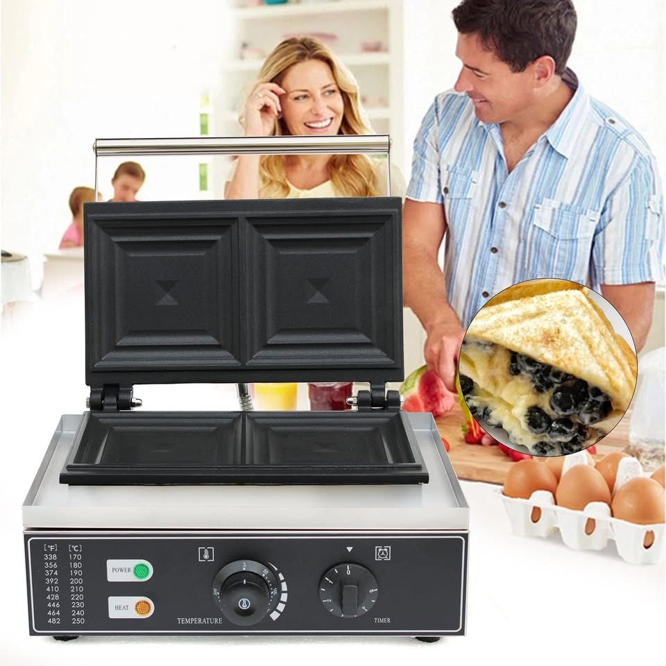 Komerční sendvičovač, elektrický gril 1500W - 5