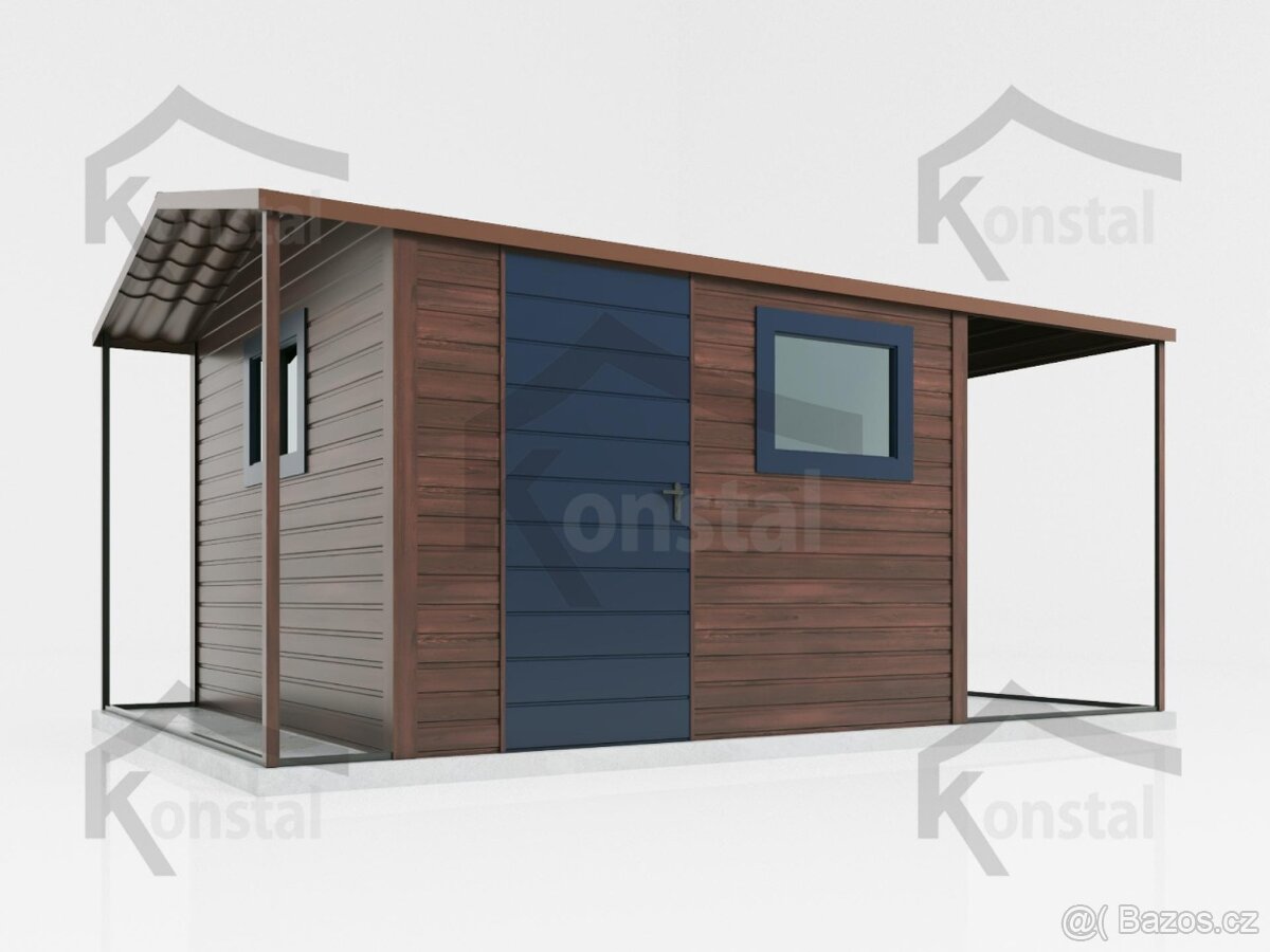 Zahradní domek 4x3m plus 2 přístřešky - 5