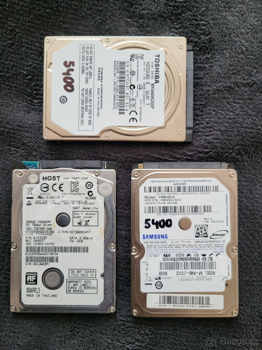 Pevné disky HDD 2.5", 3.5"/ SATA, IDE - 5