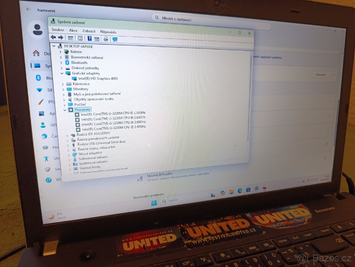 Notebook Lenovo ThinkPad Edge E531 🔧 Na náhradní díly - 5