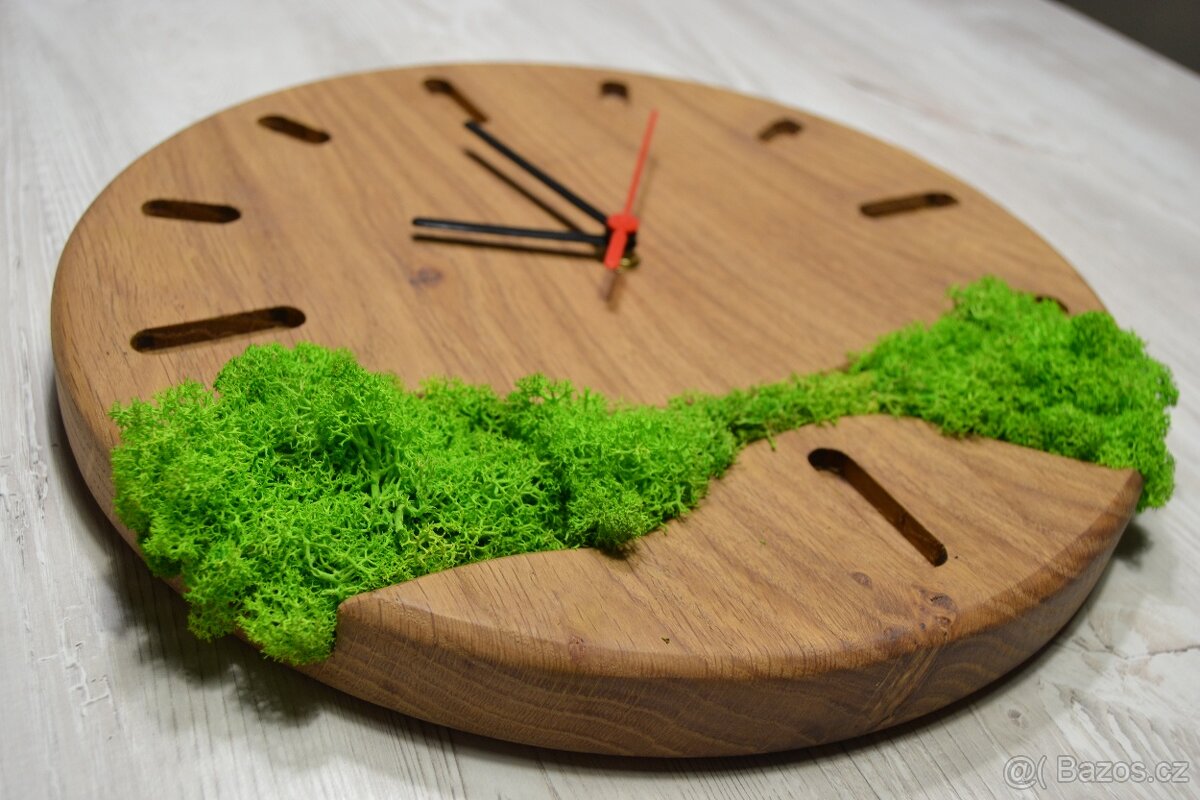 Dřevěné hodiny, mechové hodiny - 5