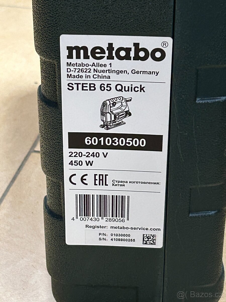 Metabo přímočerá pila STEB 65 Quick 601030500 - 5