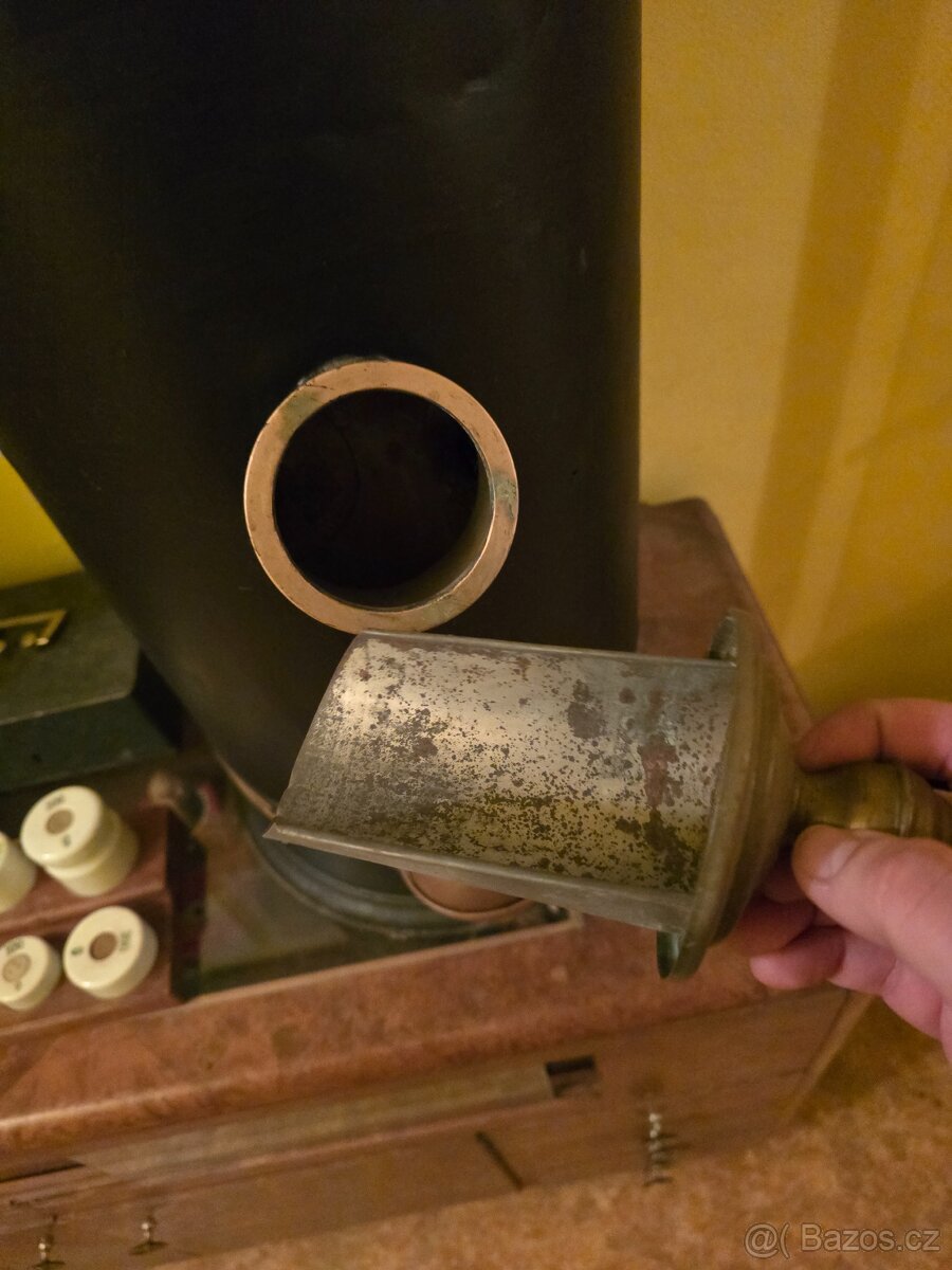 Starožitný kupecky zasobnik na kávu - 5