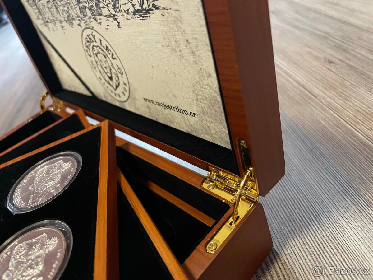 Luxusní Etue na stříbrné mince 1oz a 2oz Český lev - 5