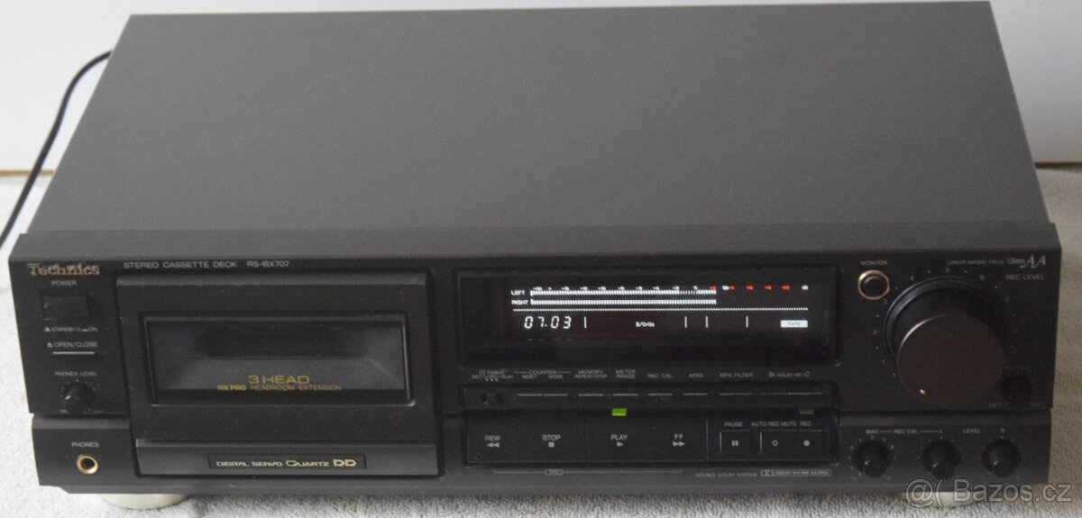 Tape deck TECHNICS RS-BX707, 3 hlavy, CLASS AA, Quartz DD - 5