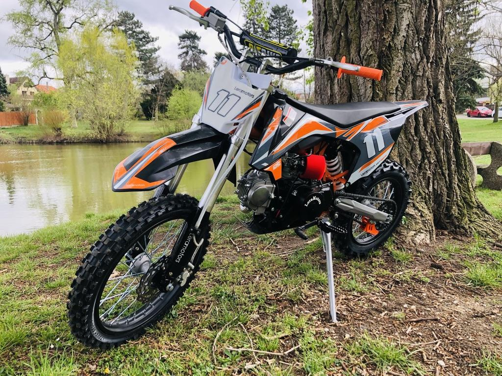 Pitbike Leramotors Shark 125ccm, el. starter, oranžová