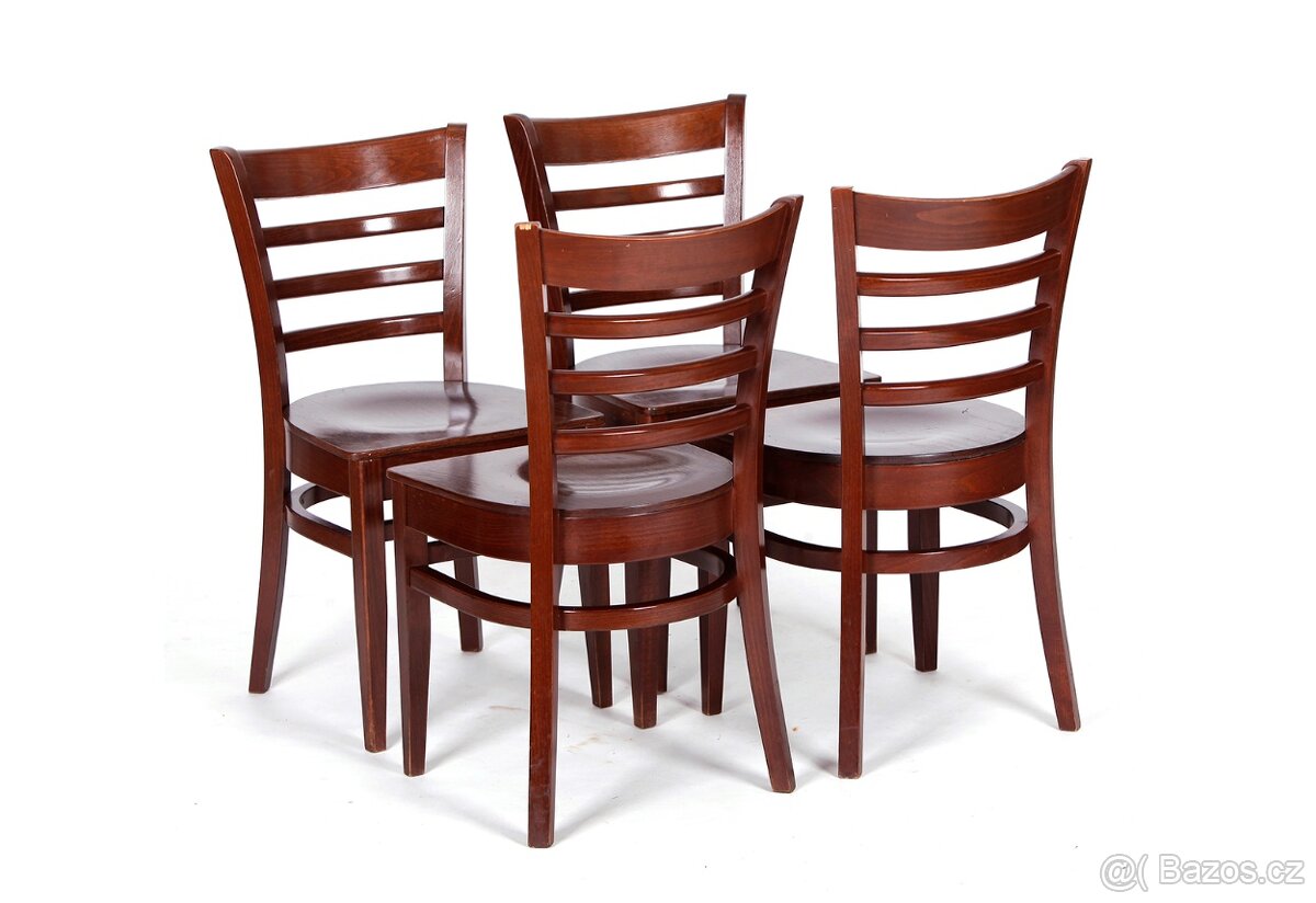 Zachovalé bukové jídelní židle, 4 kusy - 5