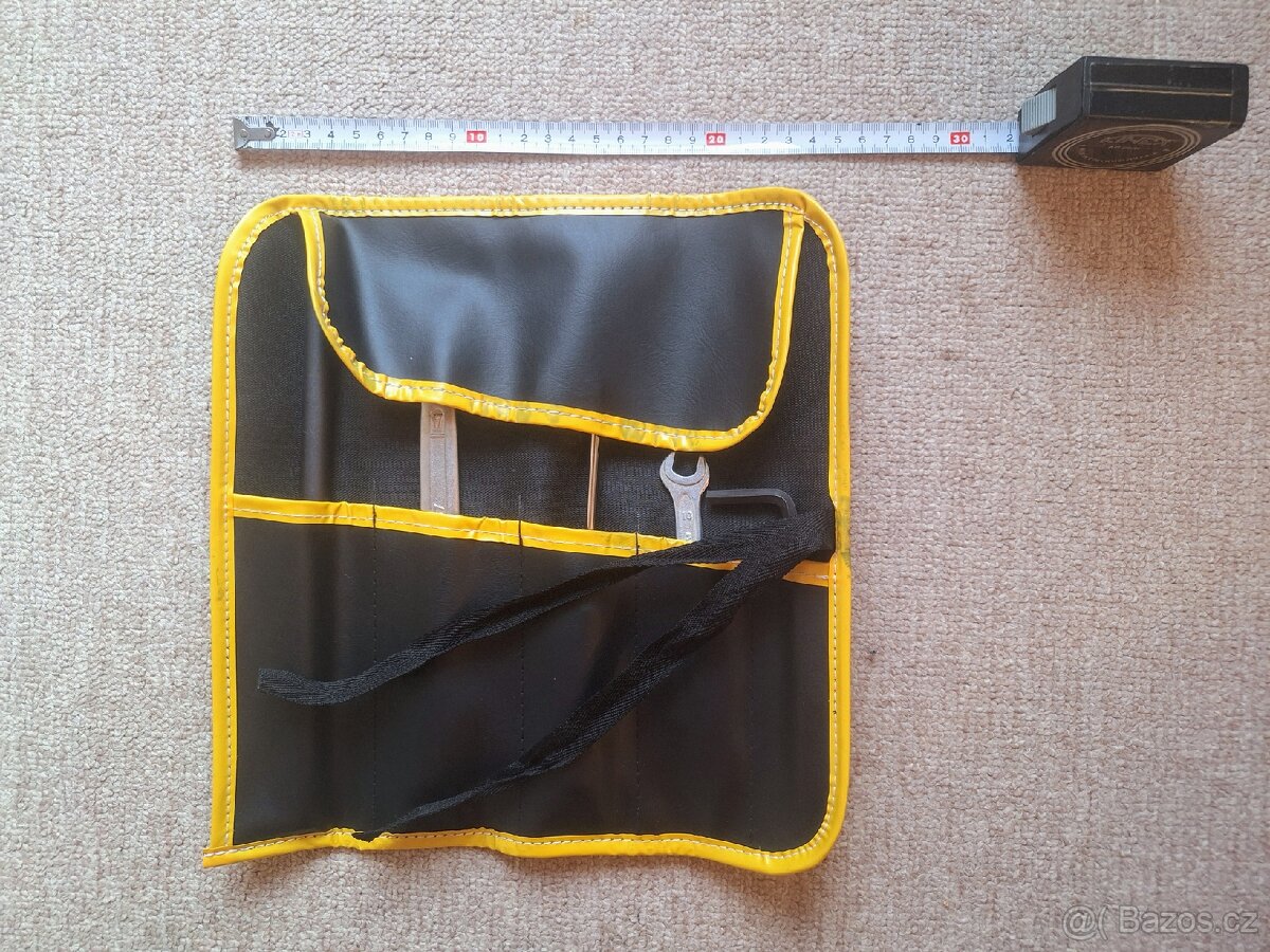 Koženková brašna s nářadím na motorku, stavební stroje apod. - 5