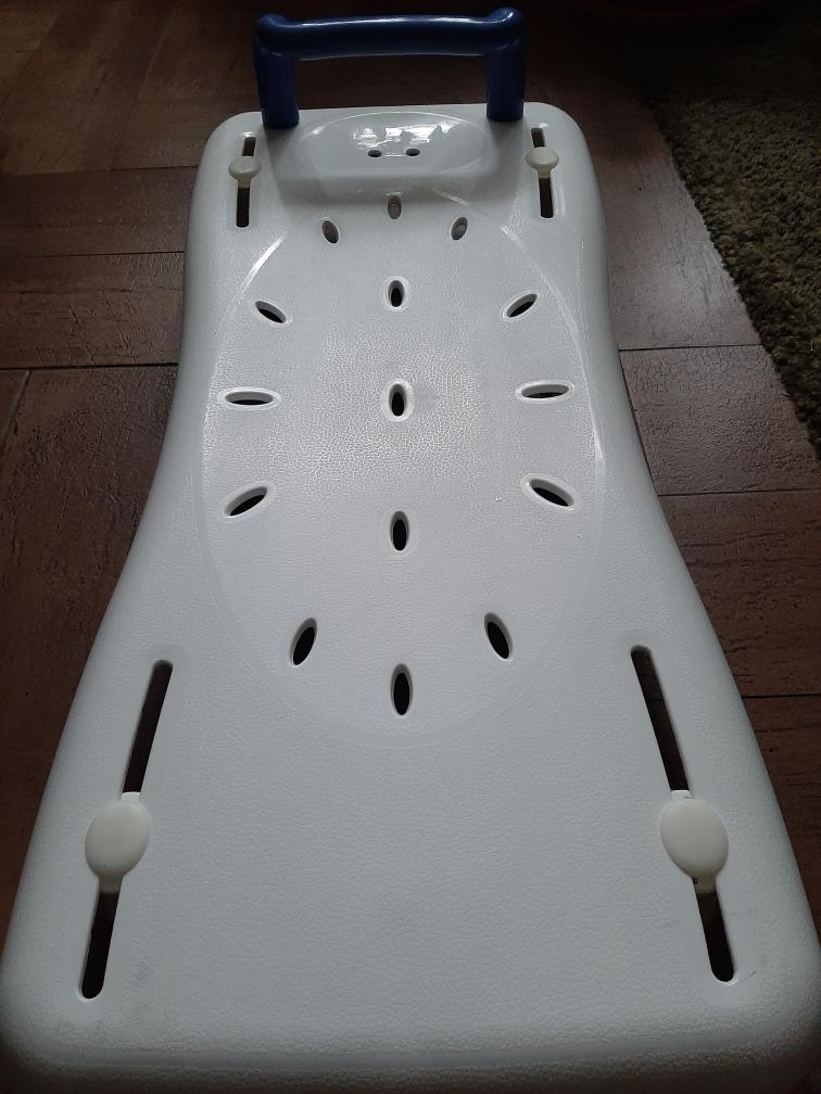 Sedátko na vanu s madlem RIDDER, bílo modrá barva-nové - 5