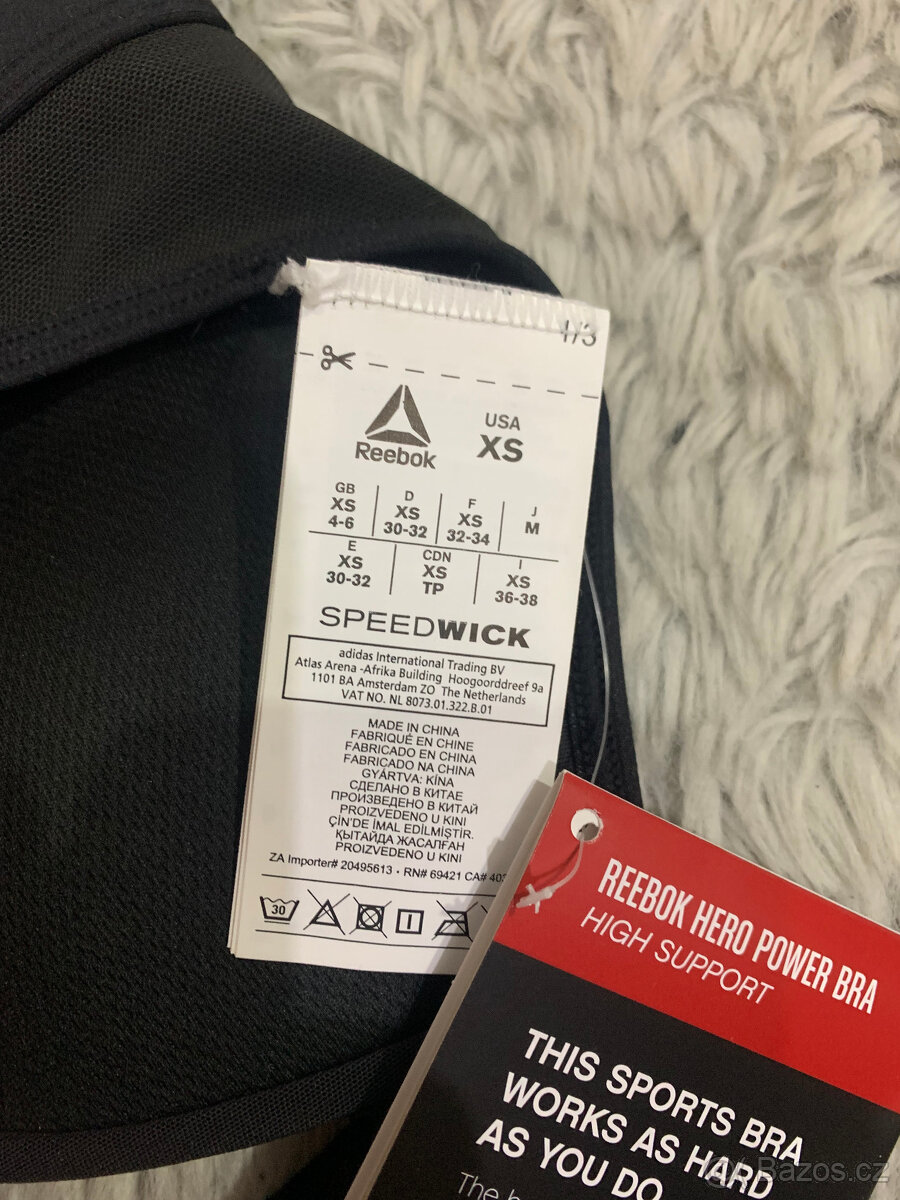 Sportovní podprsenka Reebok Hero Power Bra, vel.XS - 5