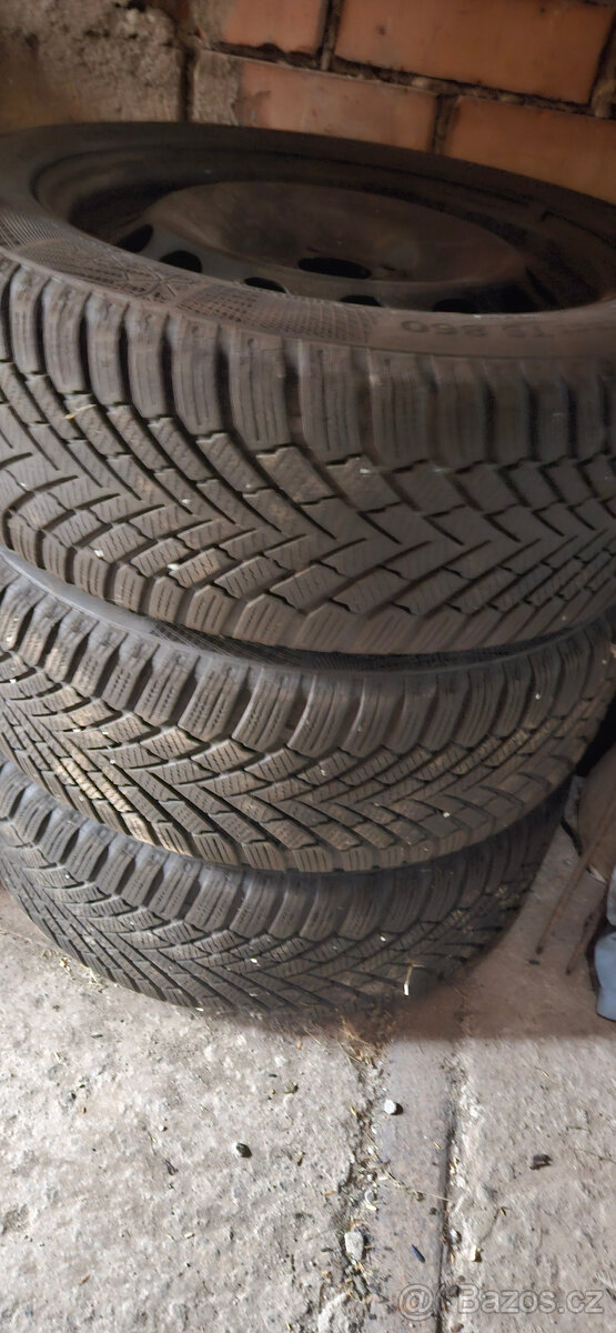 Plechove disky + zimne gumy 205 55 R16 - 5