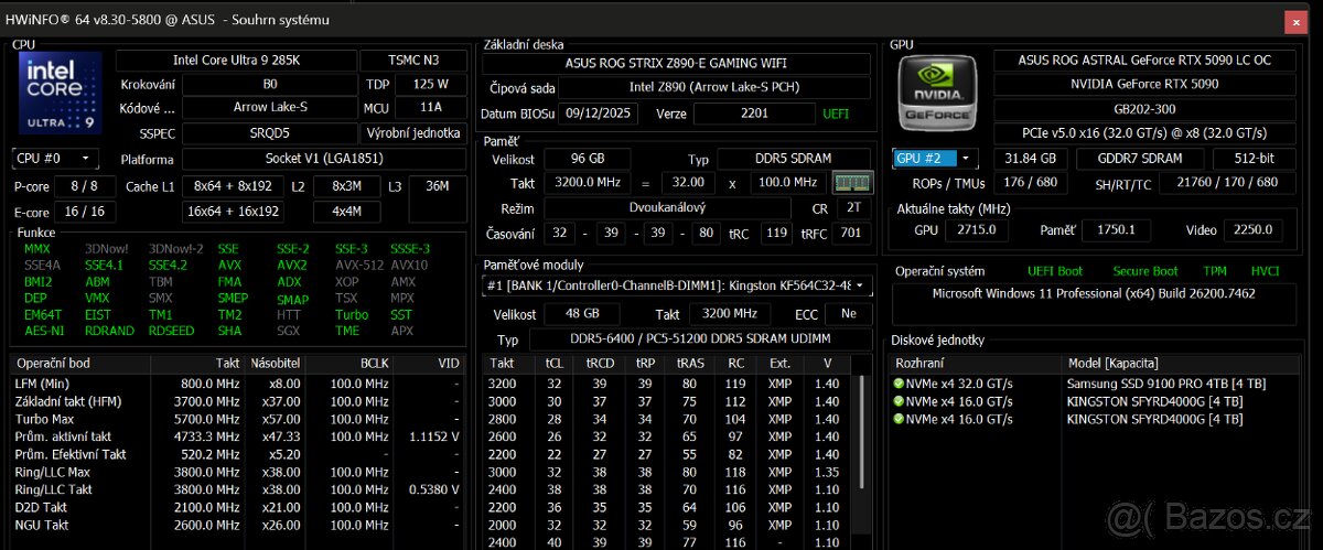 ASUS RTX 5090 LC OC, 4K OLED ASUS MONITOR - 5