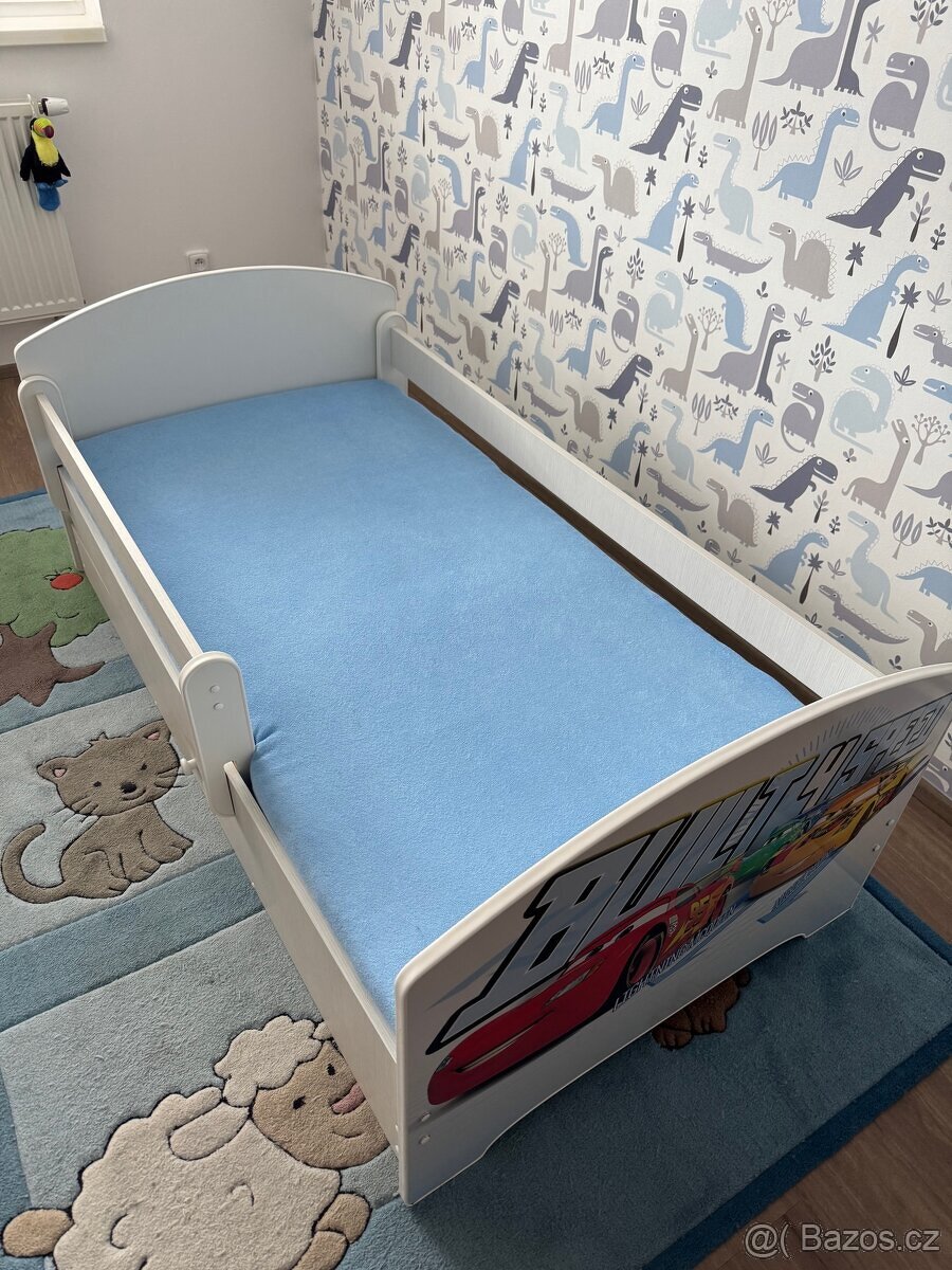 Děská poste se šuplíkem 160x80c AUTÍČK - 5