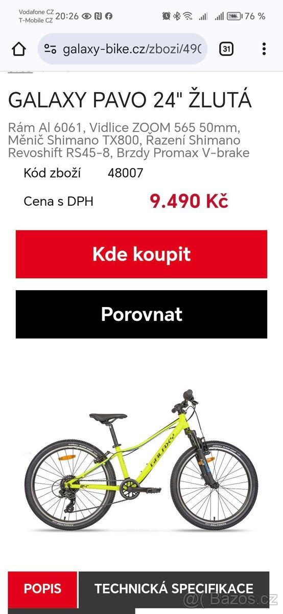 Dětské kolo Galaxy - 5