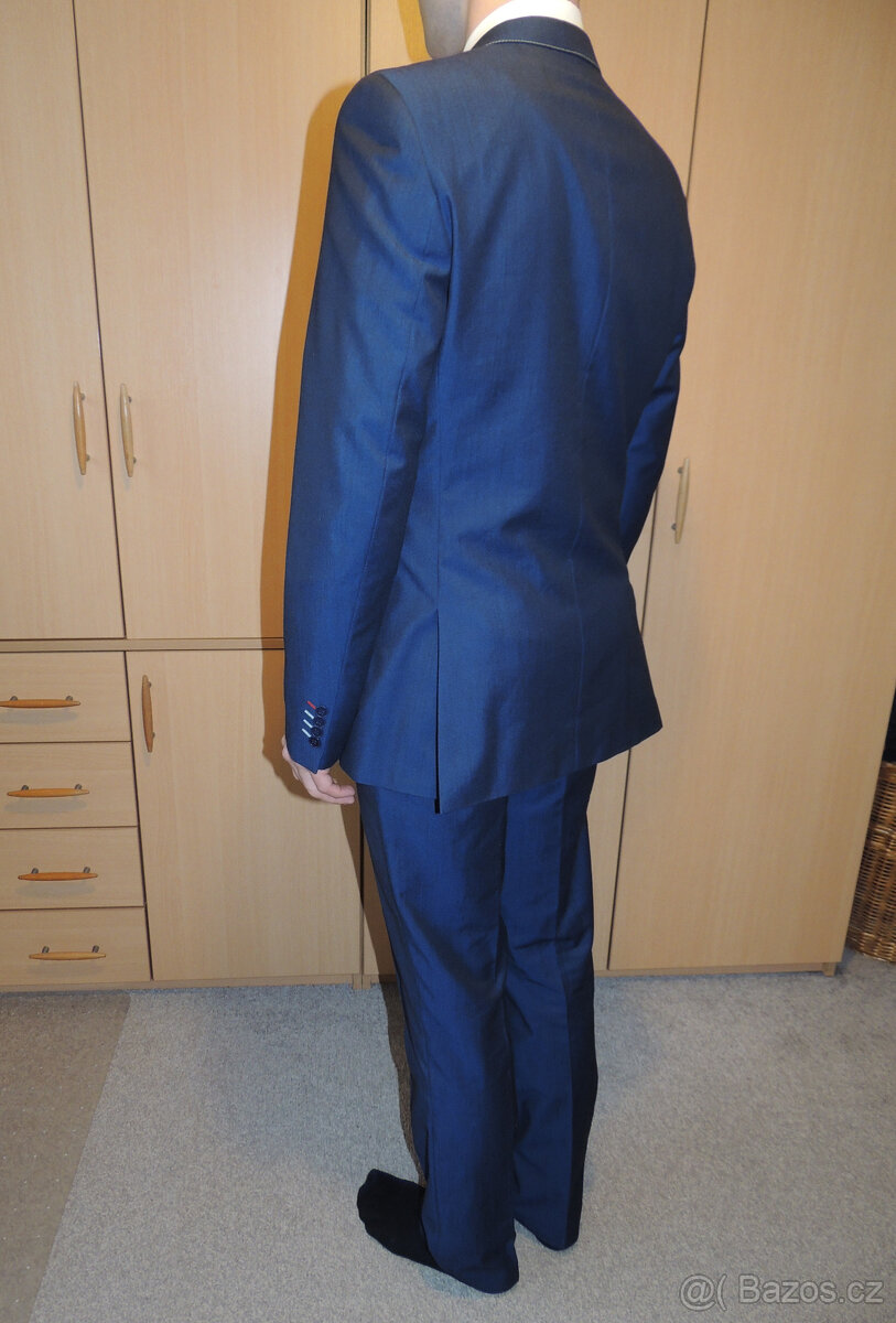 Pánský oblek vel. 48 tmavě modrý na postavu 170-175 cm - 5
