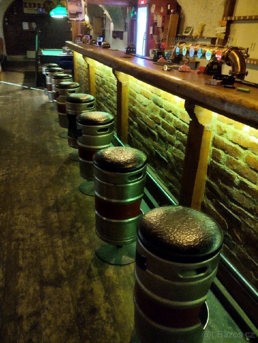 Barové židle ze sudu na pivo. - 5