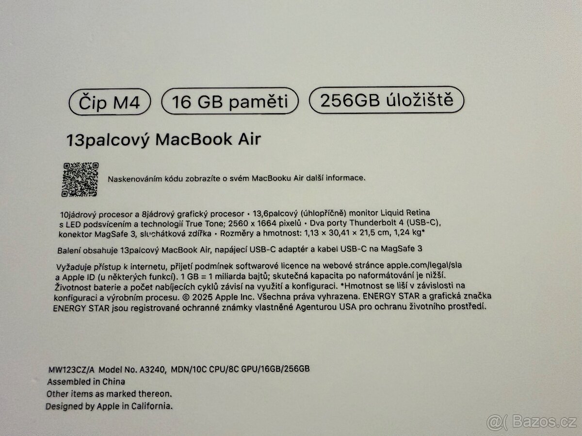 Apple MacBook Air 13” M4 / 16 GB RAM / 256 GB SSD – TOP STAV - 5