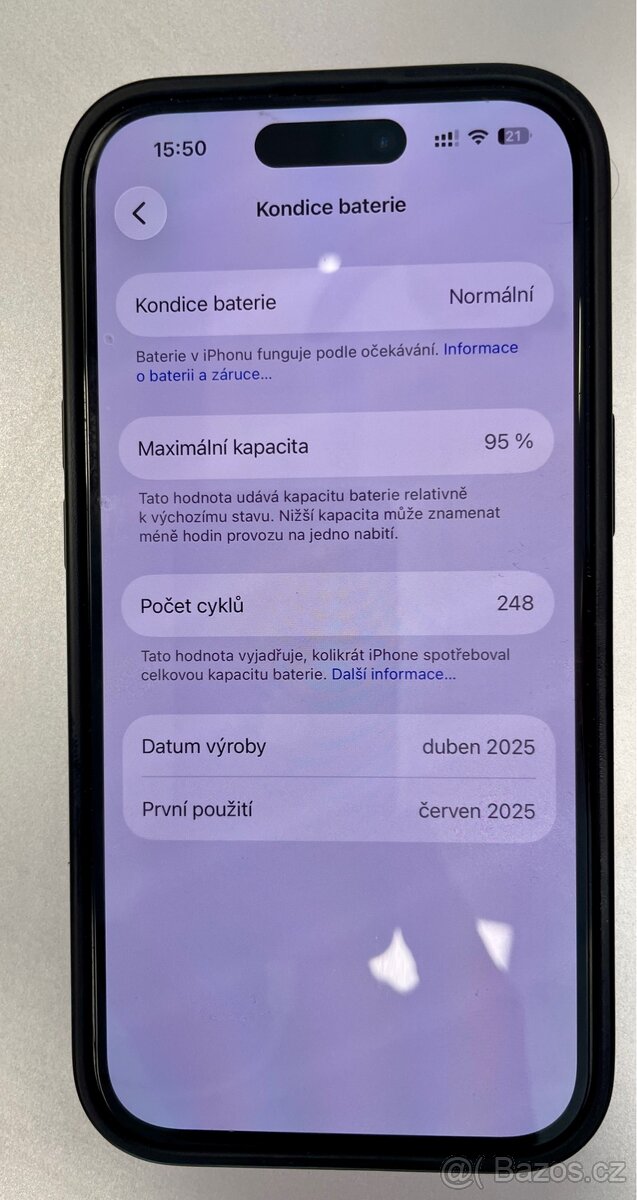 Iphone 15, 128GB, TOP stav, záruka - 5