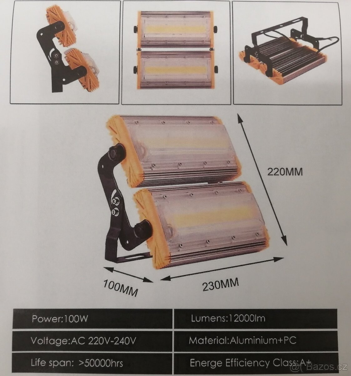 LED reflektor-směrově nastavitelný (lampa, světlo). - 5