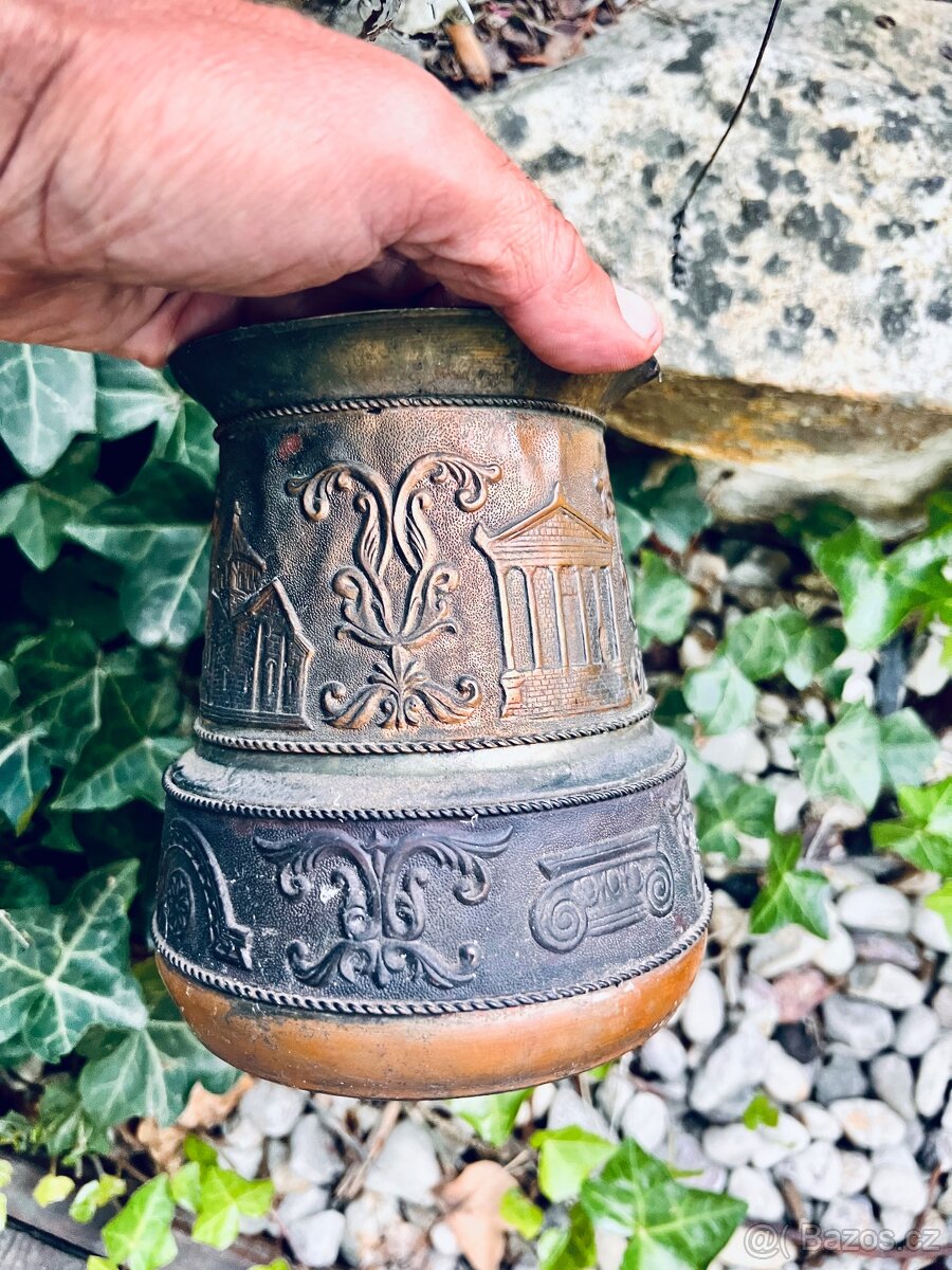 Dzezva na kavu stará měděná - 5