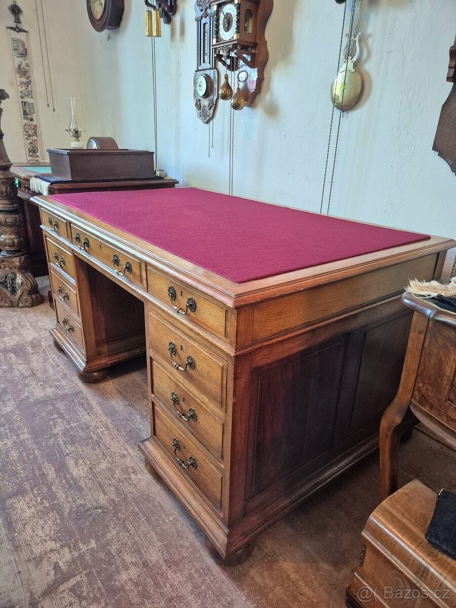 LUXUSNÍ STAROŽITNÝ PSACÍ STŮL - PROSTOROVÝ - 5
