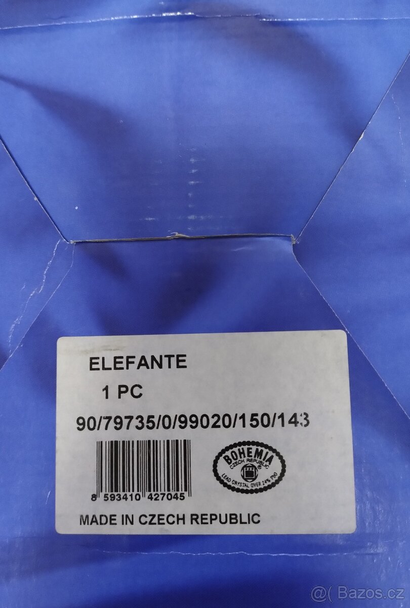 SLON, těžítko, 24%Pb, Bohemia Crystal, NOVÉ - 5