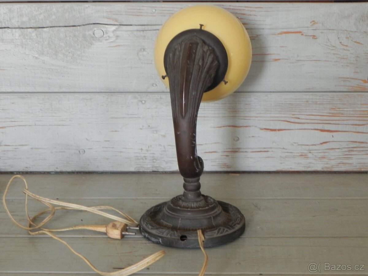 Stará secesní mosazná nástěnná lampa - 5