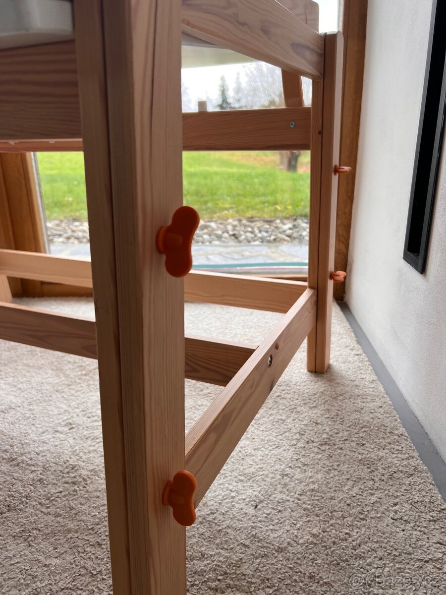 Dětský dřevěný stolek nastavitelný IKEA FLISAT - 5