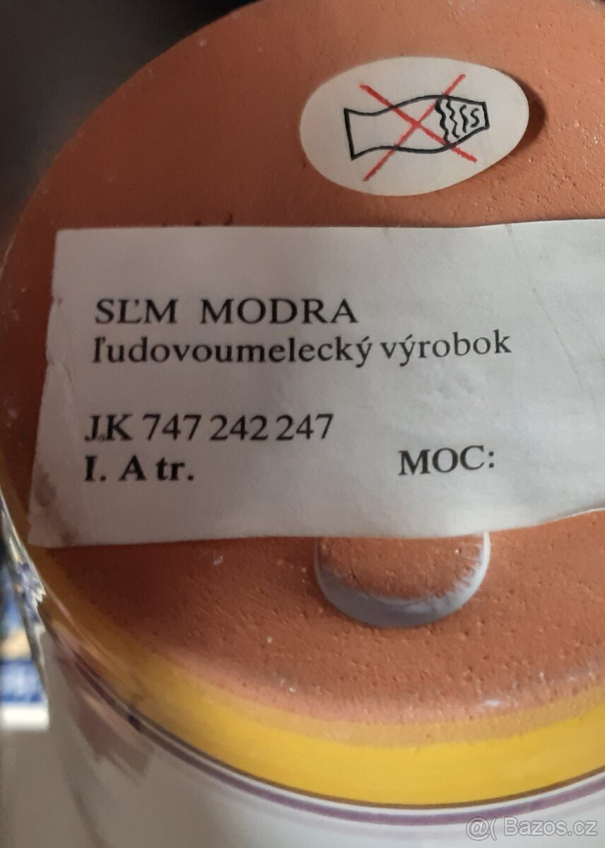 Set pálený z hlíny-džbán, vázy...ručně malovaný - 5