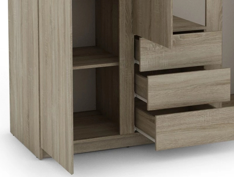 Moderní šatní skříň z lamina, šířka 150cm - 5