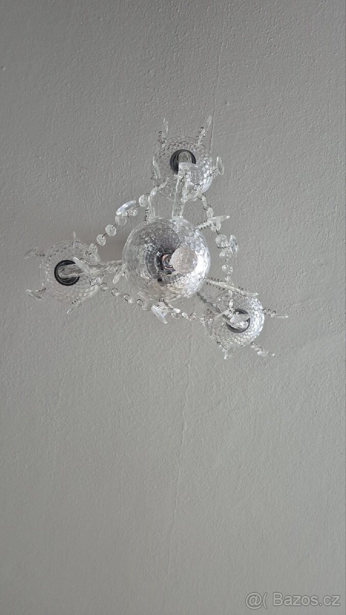 Lustr "křišťálový" trojramený 240v - 5
