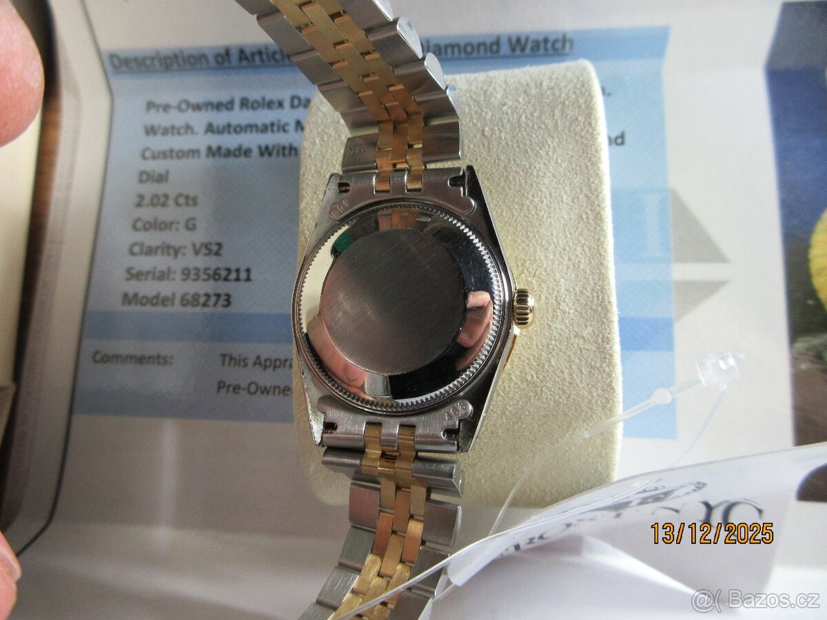 Hodinky ROLEX s diamantovým rámečkem ORIGINÁL - 5