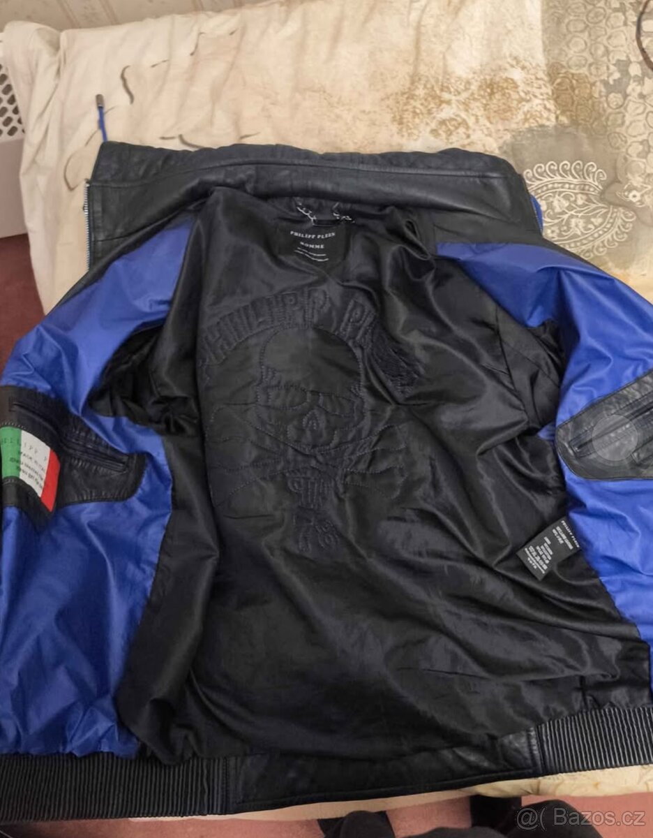 Kožená bunda Philipp Plein XL - kvalitní kus ze zahraničí - 5