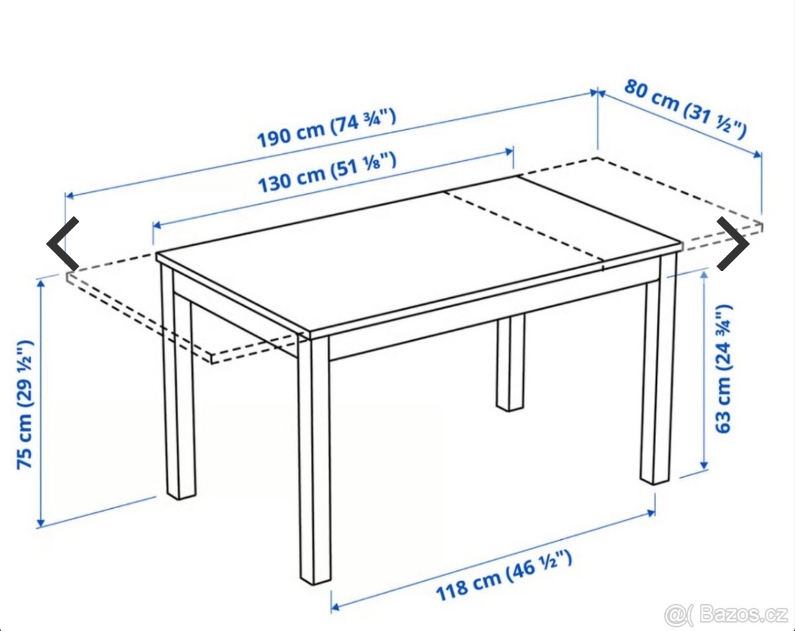 Jídelní stůl s židlemi IKEA - 5