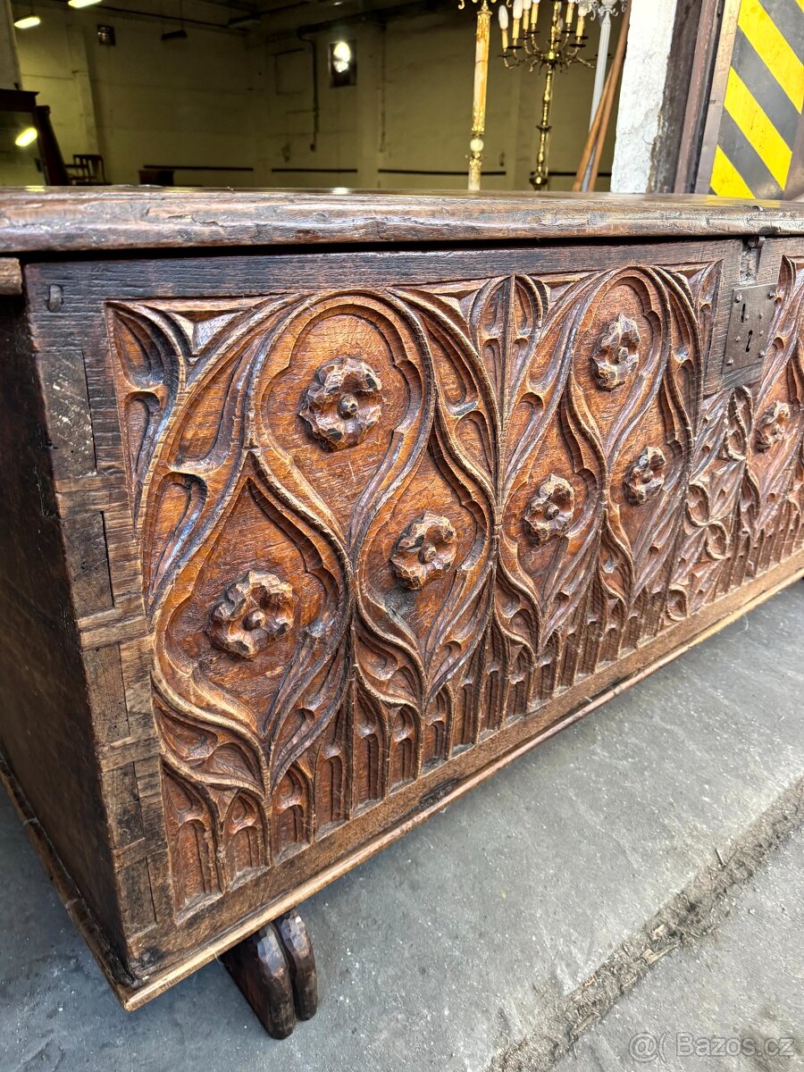 Starožitná secesní truhla (132025) - 5