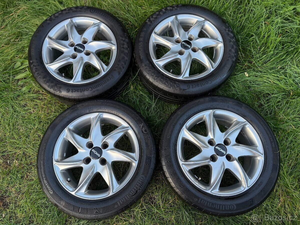Kompletní letní Alu kola RONAL - 205/55 R16 - 4x108 - 5