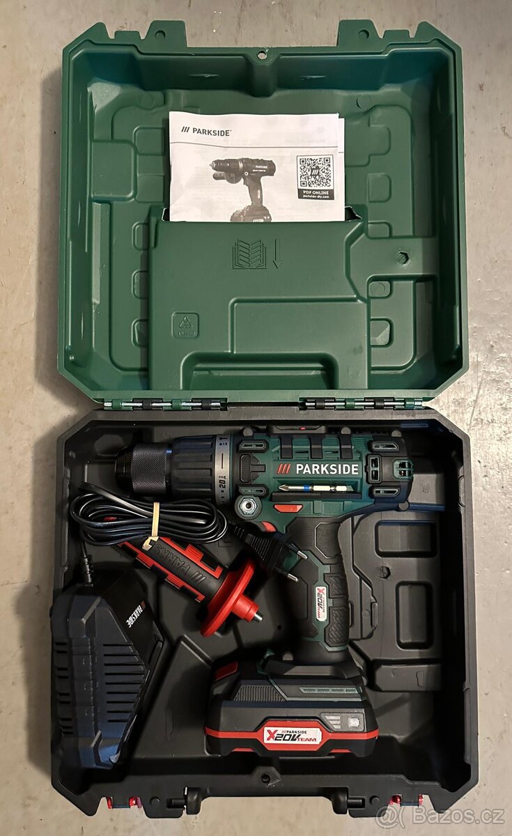 SADA: Aku vrtačka Parkside |+baterie, nabíječka - 5