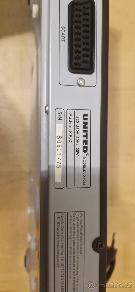 DVD přehrávač UNITED DVD 7092 bez DO - 5