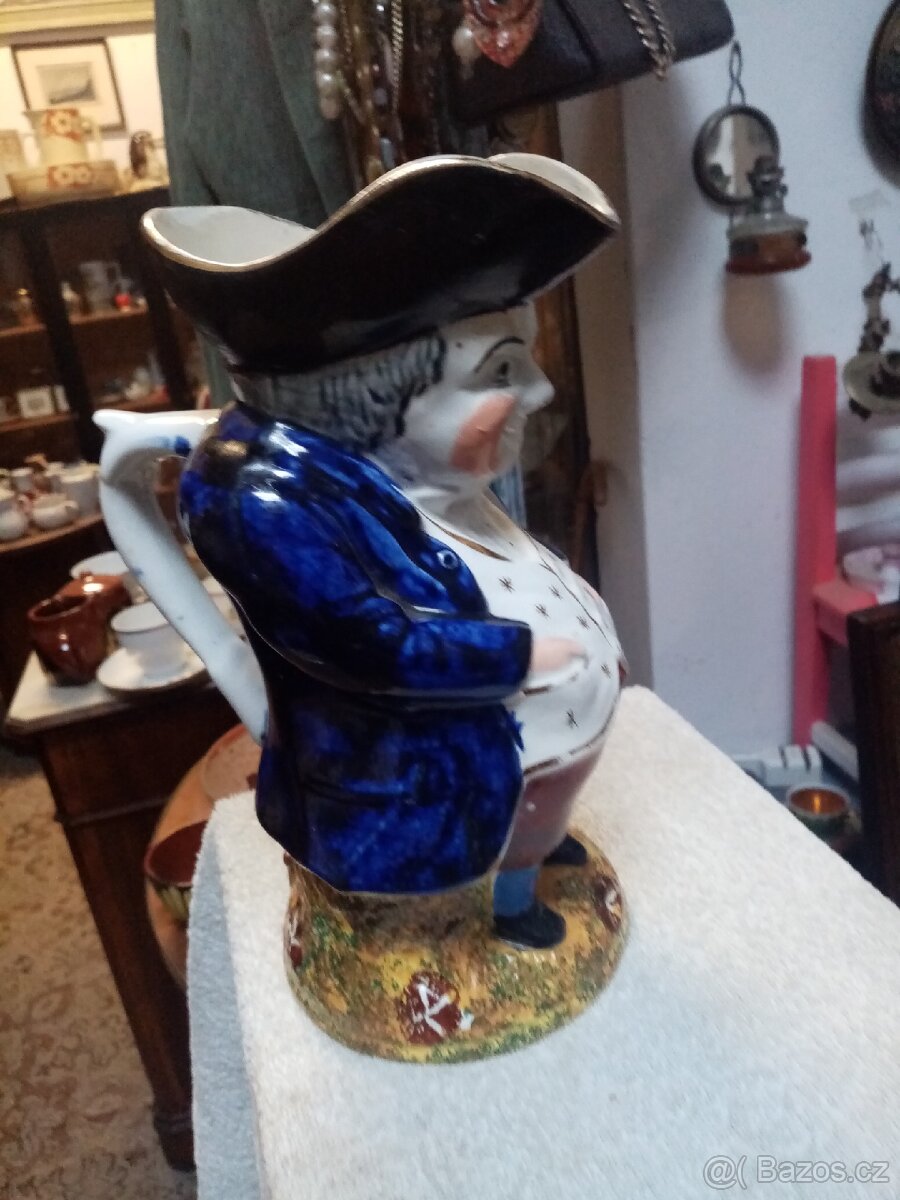 Starožitný keramický glazurovaný džbán - 5