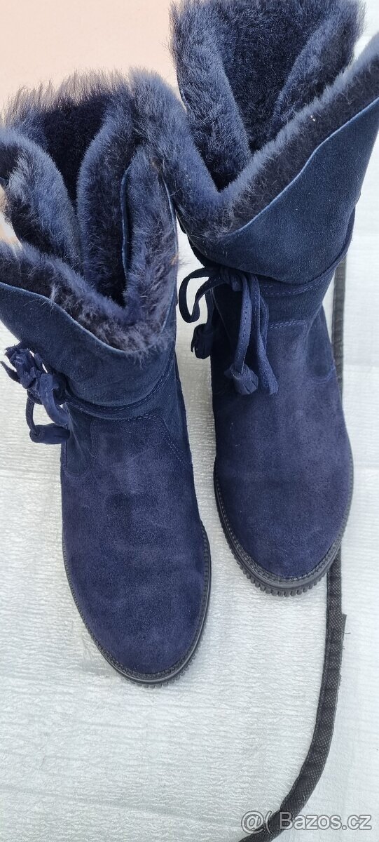 Nové nenošené dámské zimní semišové boty vel.38 - 5