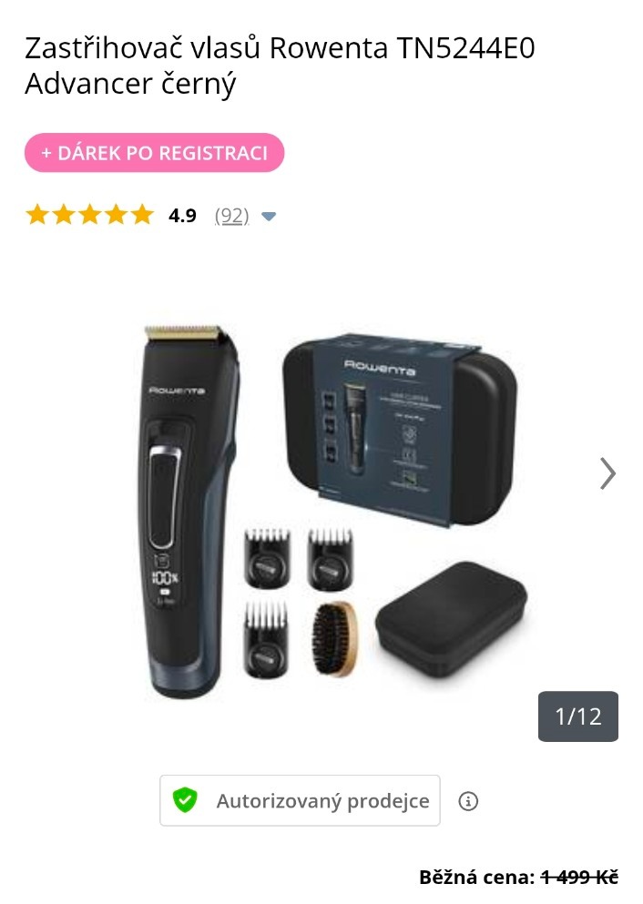 Zastřihovač vlasů Rowenta TN5244E0 Advancer černý Nevhodný d - 5