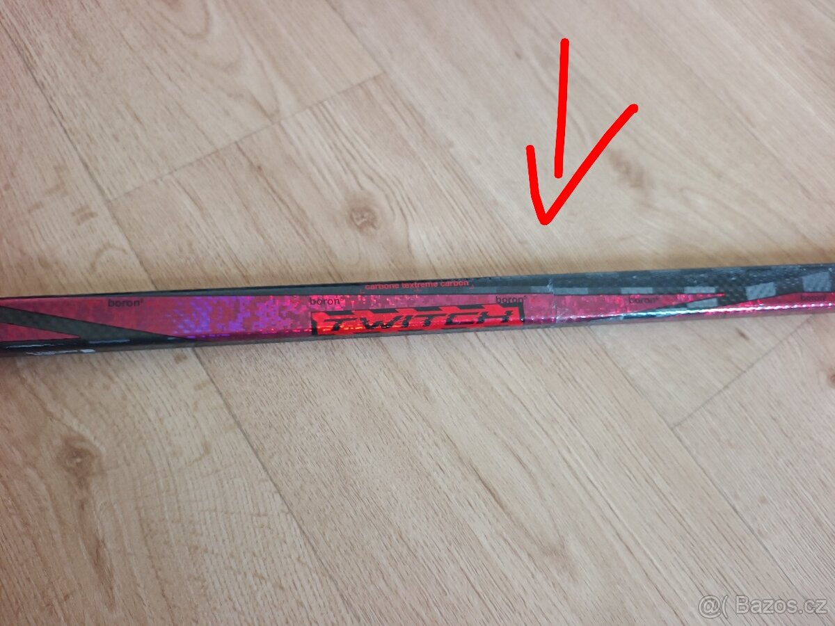 Opravená hokejka Bauer protor(design Twitch)pravá, 77flex - 5