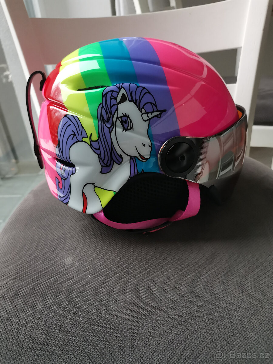 Dětská lyžarská helma s visorem XS - 5